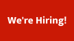 Red background with centred white text that reads "We're Hiring!"
