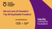 Header image that says "We are one of Canada's Top 50 Equitable Funders!"