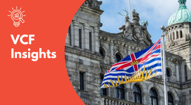 "VCF Insights" text with image of BC Legislature